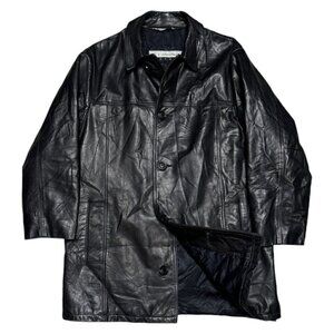 Bod & Christensen Couture GENUINE LEATHER Vintage Y2K Designer Luxury Coat XL